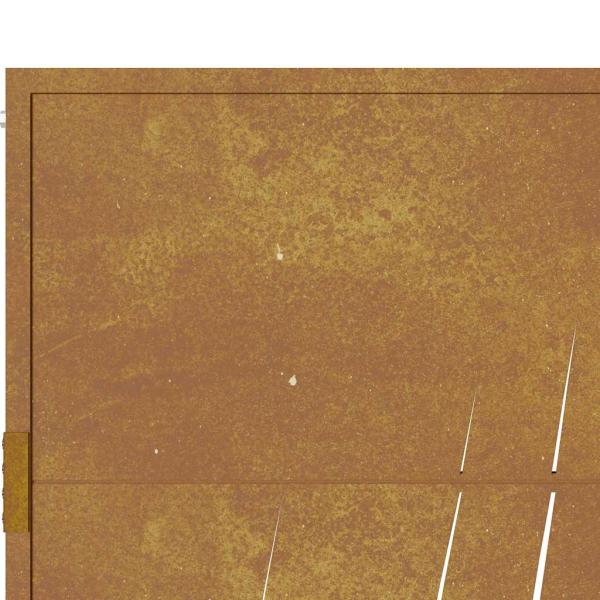 Gartentor 105x80 cm Cortenstahl Gras-Design