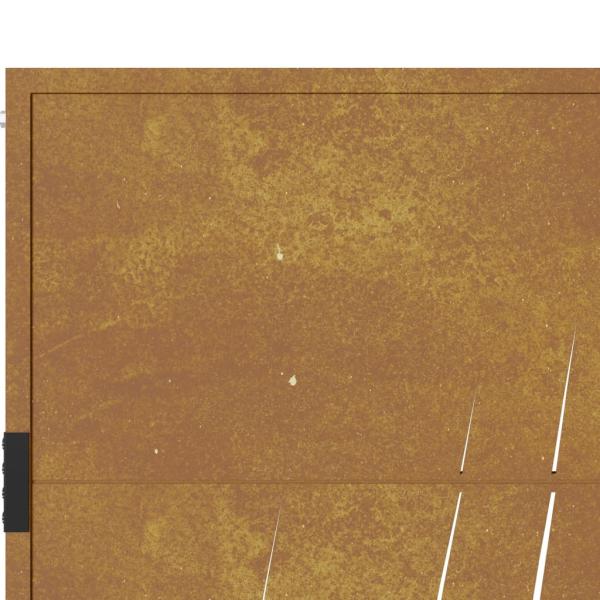 Gartentor 100x75 cm Cortenstahl Gras-Design