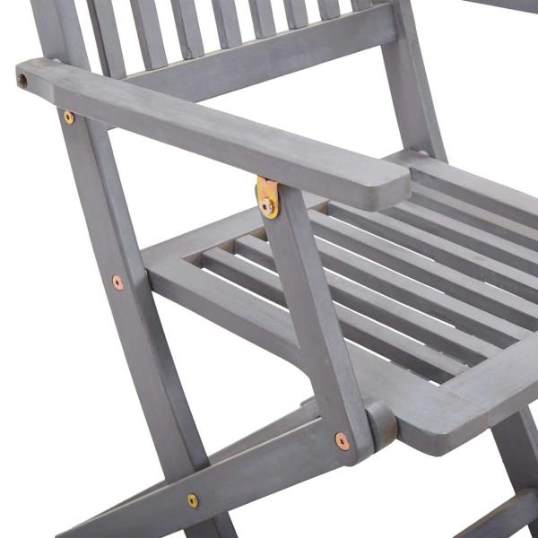 Klappbare Gartenstühle 4 Stk. mit Sitzkissen Massivholz Akazie