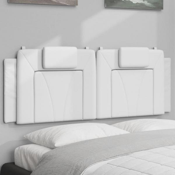 ARDEBO.de - Kopfteil-Kissen Weiß 140 cm Kunstleder