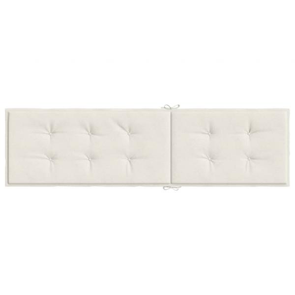 Liegestuhl-Auflage Melange Creme (75+105)x50x3 cm Stoff