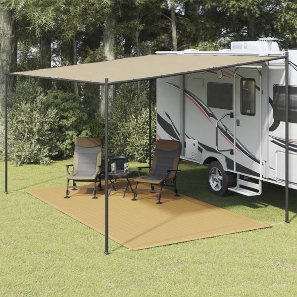 ARDEBO.de - Zeltteppich Sandfarbe 250x400 cm HDPE