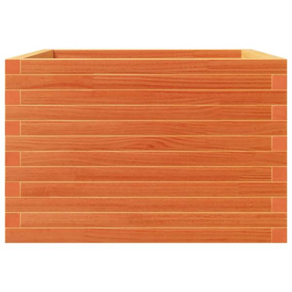 Pflanzkübel Wachsbraun 70x70x46 cm Massivholz Kiefer