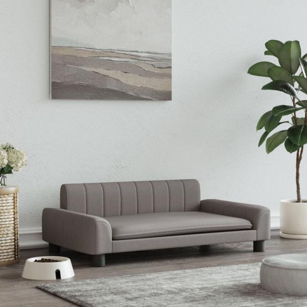 ARDEBO.de - Hundebett Taupe 90x53x30 cm Stoff