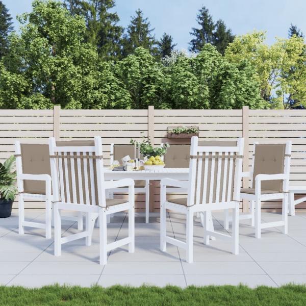 ARDEBO.de - Gartenstuhlauflagen für Niedriglehner 6 Stk. Taupe 100x50x3 cm
