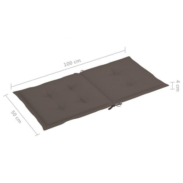 Gartenstuhlauflagen für Niedriglehner 6 Stk. Taupe 100x50x3 cm