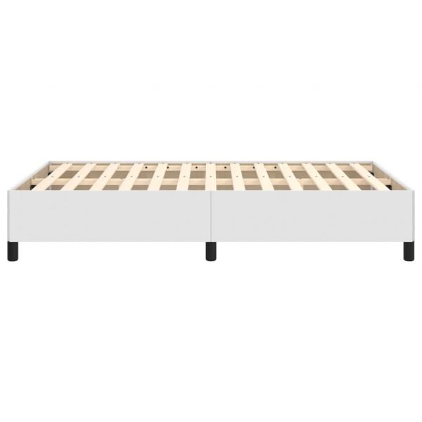 Bettgestell Weiß 120x200 cm Kunstleder