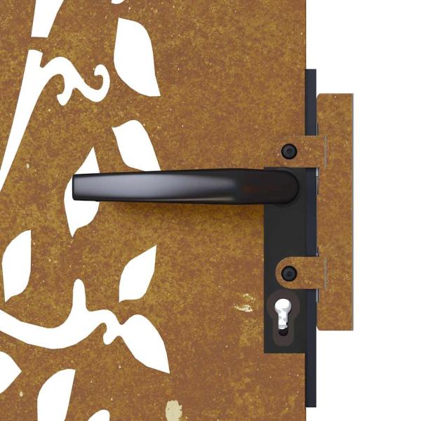 Gartentor 85x100 cm Cortenstahl Baum-Design