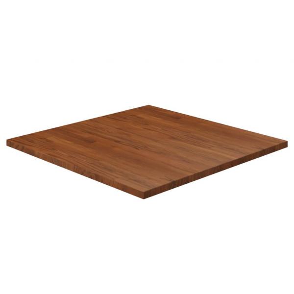 ARDEBO.de - Tischplatte Quadratisch Dunkelbraun 80x80x2,5cm Eiche Behandelt