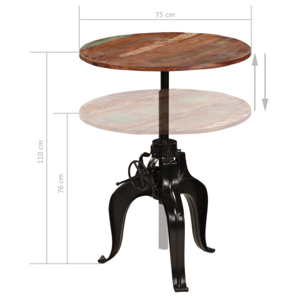 Bartisch Altholz Massiv 75x(76-110) cm