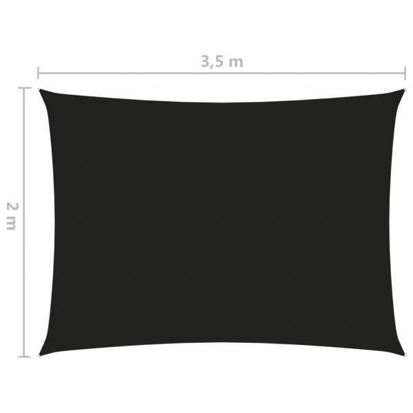 Sonnensegel Oxford-Gewebe Rechteckig 2x3,5 m Schwarz