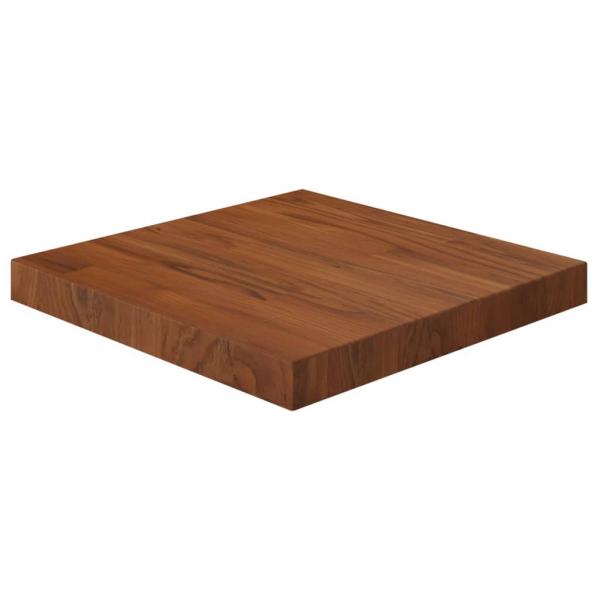 ARDEBO.de - Tischplatte Quadratisch Dunkelbraun 40x40x4cm Behandelte Eiche
