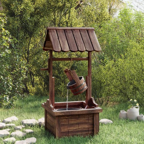 ARDEBO.de - Wunschbrunnen mit Pumpe 57x50x112 cm Massivholz Tanne