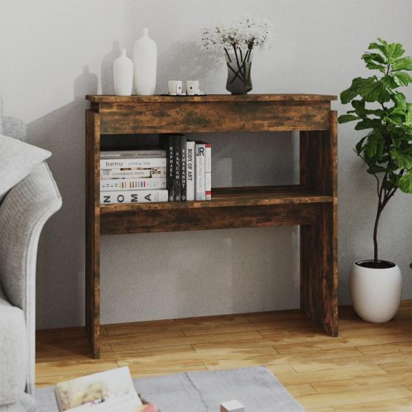 ARDEBO.de - Konsolentisch Räuchereiche 80x30x80 cm Holzwerkstoff