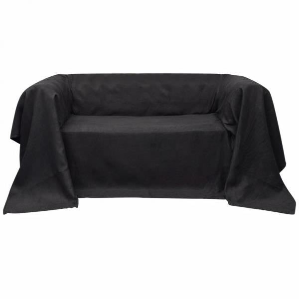 ARDEBO.de - Sofahusse aus Microsuede Anthrazit 210x280 cm
