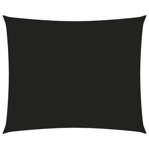 Sonnensegel Oxford-Gewebe Rechteckig 6x7 m Schwarz