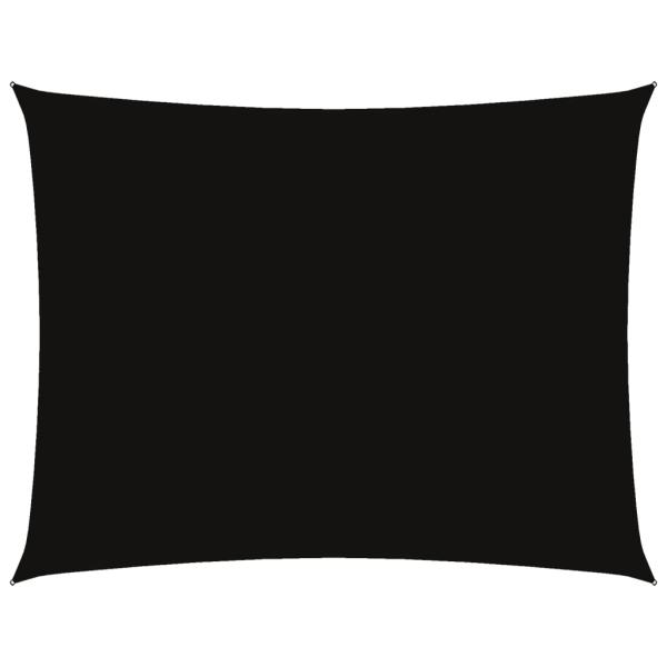 Sonnensegel Oxford-Gewebe Rechteckig 6x7 m Schwarz