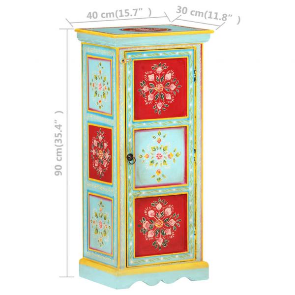 Highboard Handbemalt 40x30x90 cm Mango Massivholz   