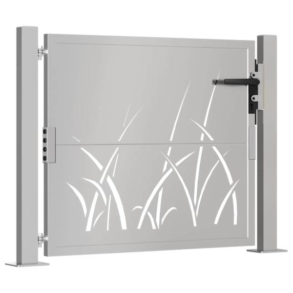 Gartentor 105x105 cm Cortenstahl Gras-Design