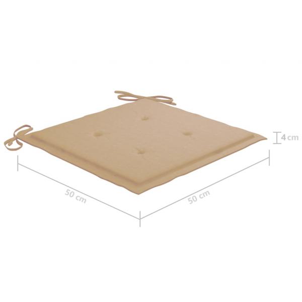 Garten-Essstühle 3 Stk. mit Kissen Massivholz Akazie 