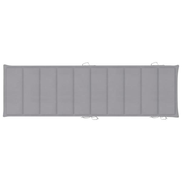 Sonnenliege mit Auflage Akazie Massivholz 