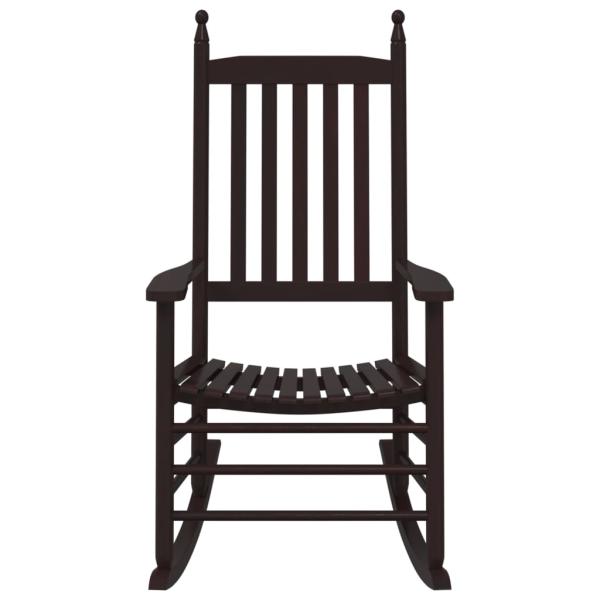 Schaukelstühle mit Gebogenen Sitzen 2 Stk. Braun Pappelholz