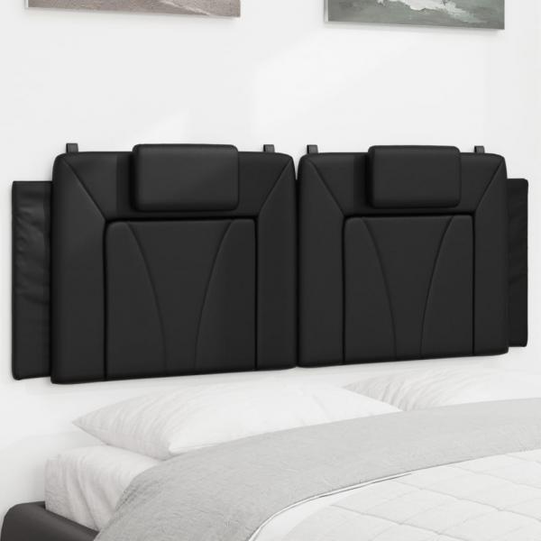 ARDEBO.de - Kopfteil-Kissen Schwarz 140 cm Kunstleder