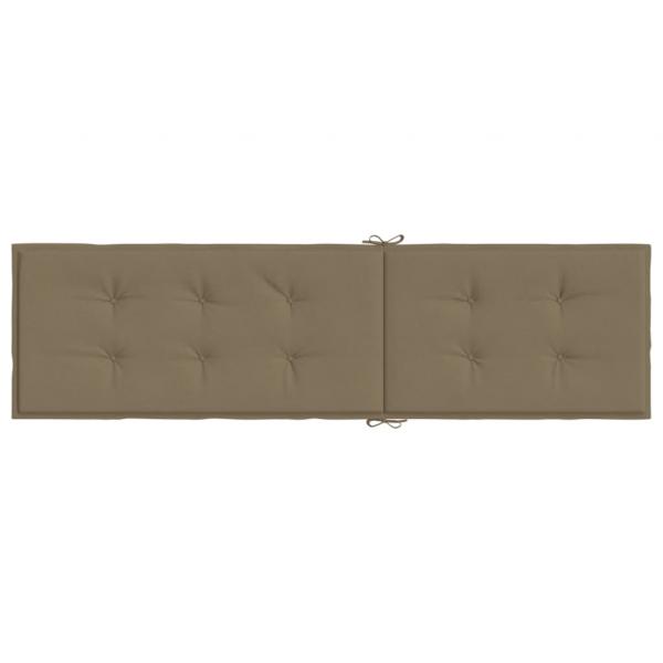 Liegestuhl-Auflage Melange Taupe (75+105)x50x3 cm Stoff