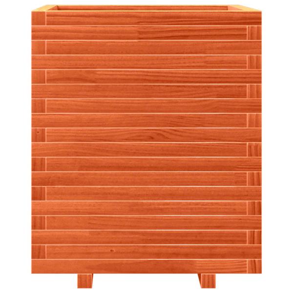 ARDEBO.de - Pflanzkübel Wachsbraun 60x60x72 cm Massivholz Kiefer