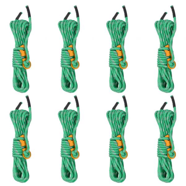 ARDEBO.de - Zeltleinen mit Seilspannern 8 Stk. Reflektierend 4 m 4 mm