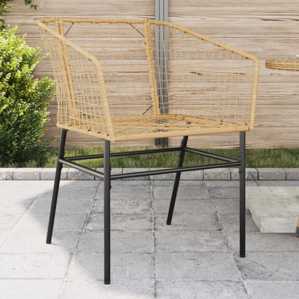 ARDEBO.de - Gartenstühle 2 Stk. Braun Poly Rattan