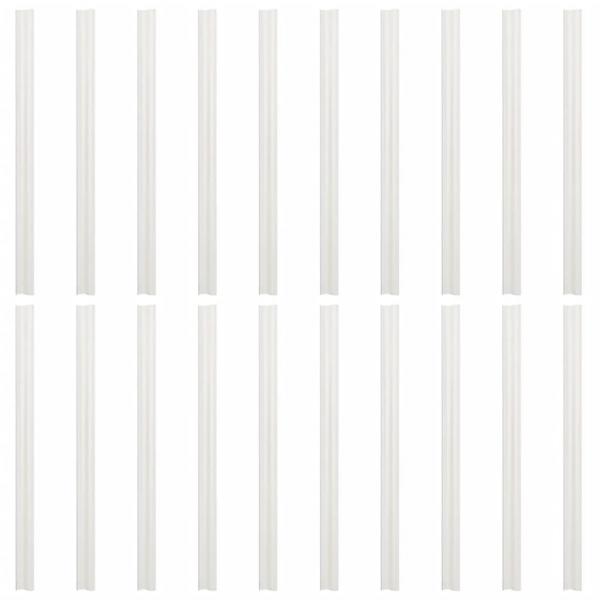 Sichtschutzstreifen 4 Stk. Marmorkies-Optik Grau 35x0,19 m PVC