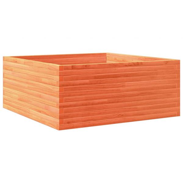 ARDEBO.de - Pflanzkübel Wachsbraun 110x110x46 cm Massivholz Kiefer