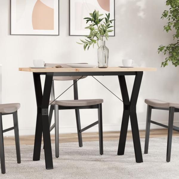 ARDEBO.de - Esstisch Y-Gestell 100x50x75,5 cm Massivholz Kiefer & Gusseisen