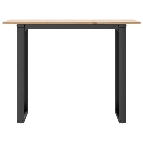 Esstisch O-Gestell 100x50x75 cm Massivholz Kiefer und Gusseisen