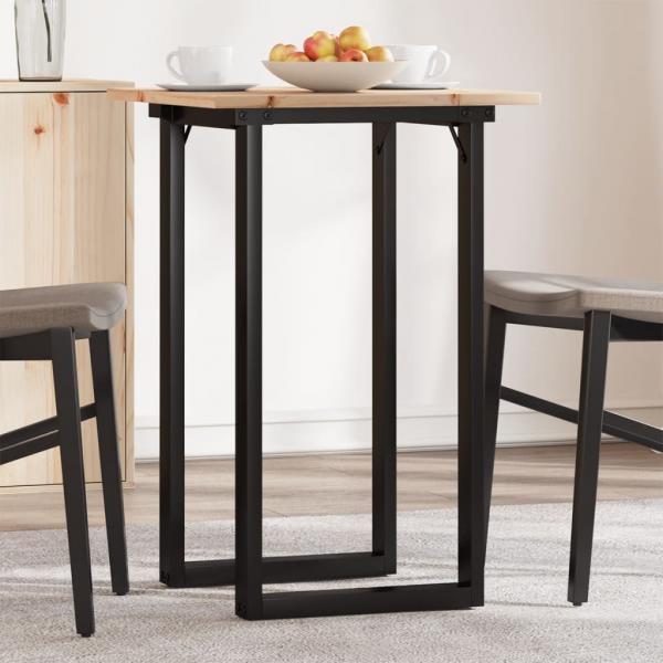 ARDEBO.de - Esstisch O-Gestell 50x50x75 cm Massivholz Kiefer und Gusseisen