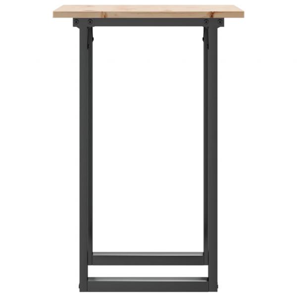 Esstisch O-Gestell 50x50x75 cm Massivholz Kiefer und Gusseisen