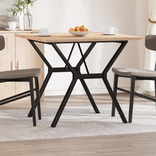 ARDEBO.de - Esstisch Y-Gestell 90x90x75,5 Massivholz Kiefer und Gusseisen