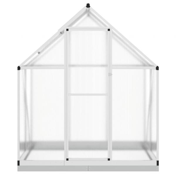 Gewächshaus mit Fundamentrahmen Silbern 169x114x202 cm Alu
