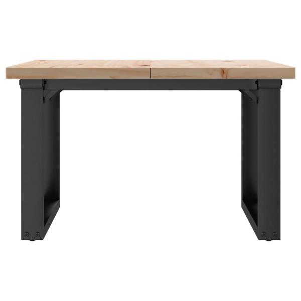 Couchtisch O-Gestell 70x70x40,5cm Massivholz Kiefer & Gusseisen