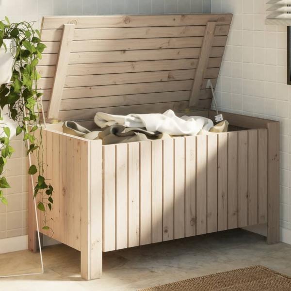 ARDEBO.de - Truhe mit Deckel RANA 100x49x54 cm Massivholz Kiefer
