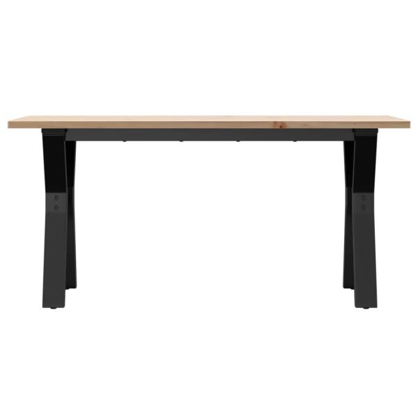 Couchtisch Y-Gestell 100x50x45 cm Massivholz Kiefer & Gusseisen