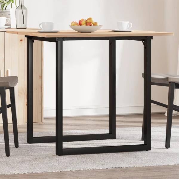 ARDEBO.de - Esstisch O-Gestell 90x90x75cm Massivholz Kiefer und Gusseisen