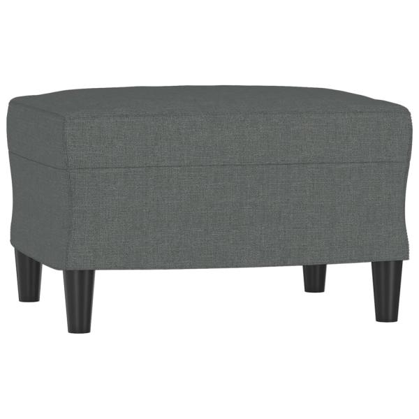 ARDEBO.de - 3-Sitzer-Sofa mit Hocker Dunkelgrau 180 cm Stoff
