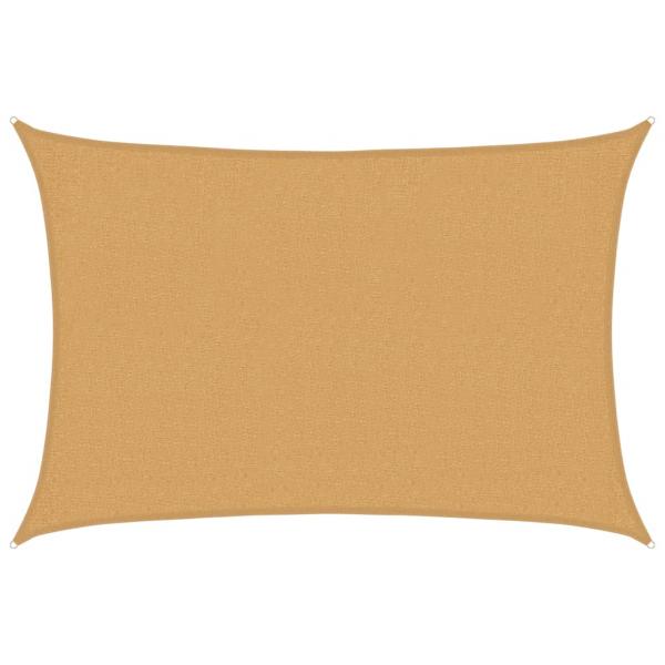 Sonnensegel 160 g/m² Rechteckig Sandfarben 2x3 m HDPE