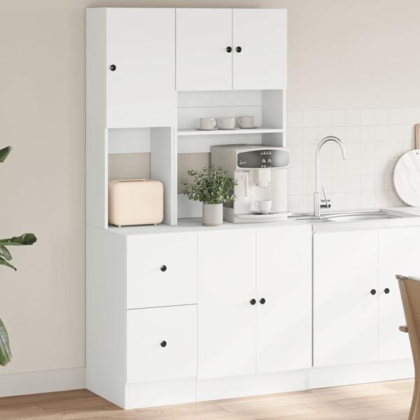 ARDEBO.de - Küchenschrank Weiß 95x50x180 cm Holzwerkstoff