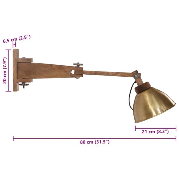 Wandleuchte 25 W Antik-Messing E27