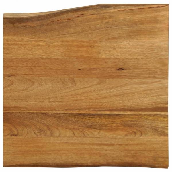 ARDEBO.de - Tischplatte mit Baumkante 60x60x2,5 cm Massivholz Mango