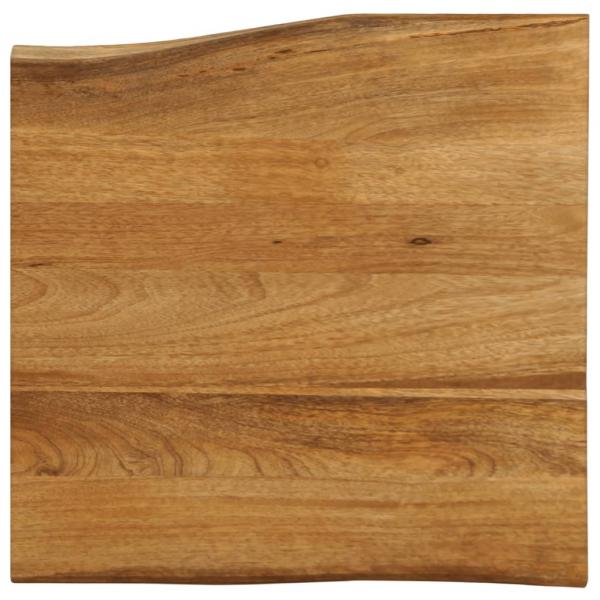ARDEBO.de - Tischplatte mit Baumkante 40x40x3,8 cm Massivholz Mango