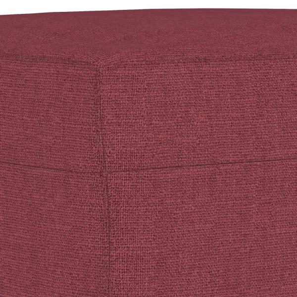Sessel mit Hocker Weinrot 60 cm Stoff